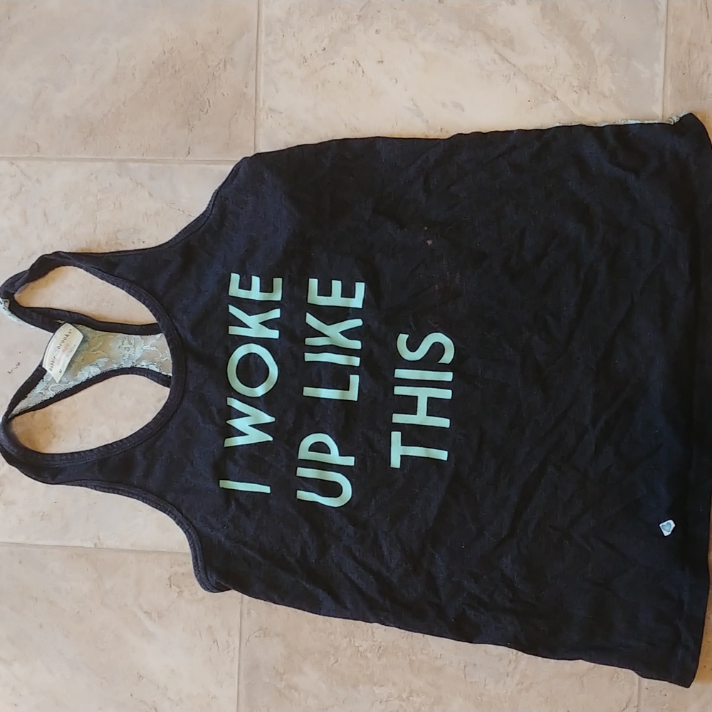 Tank top, black/blue, Bobbie brooks, medium women